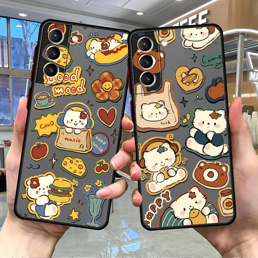 Retro Cat Cute Phone Case for Xiaomi Redmi A1 Plus 9T 9i 12C 9 9C 10 12 5G 10A 9A 13C A2 K40 Pro 10C Matte Cover