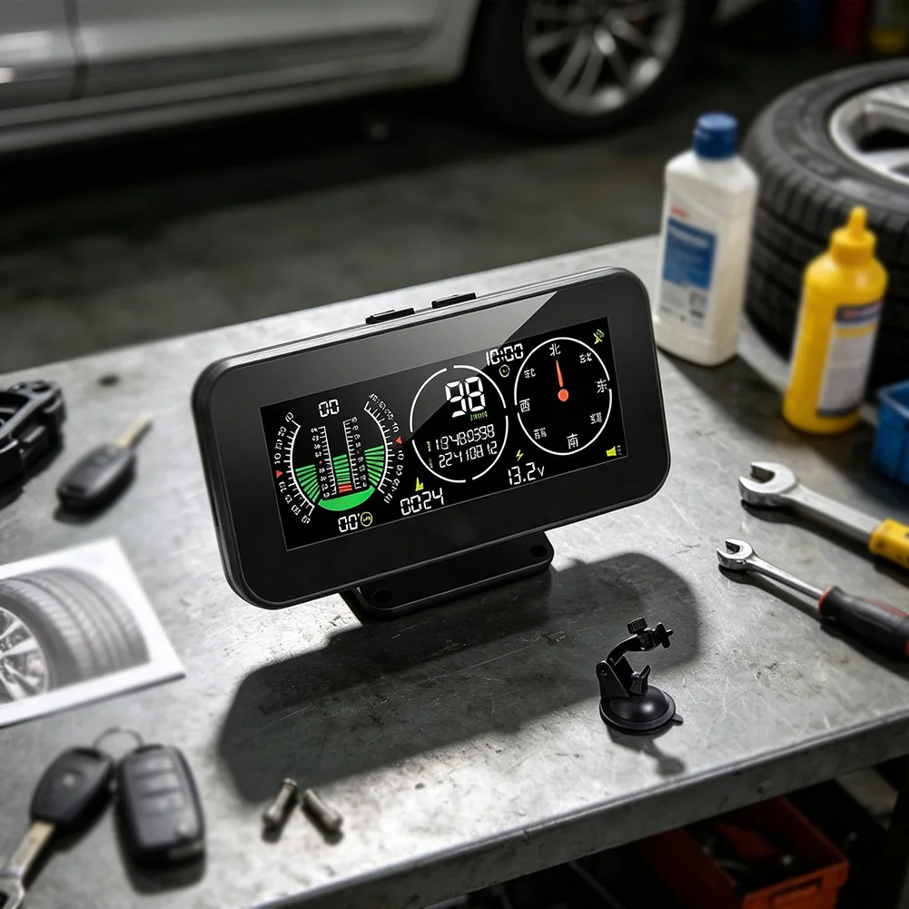 Car Slope Monitor For GPSM60 with High Definition Color LCD Display Brightness Adjustment and For GPS Data Refresh