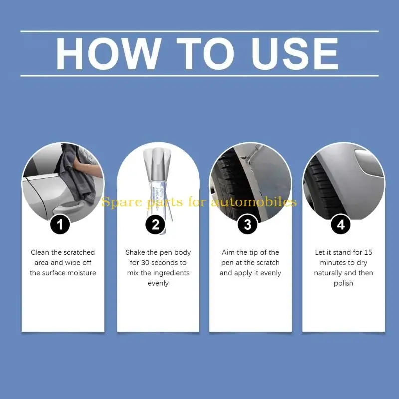 

H58F Car Surfaces Paint Maintenance Paint Pen Car Scratch Repair Paint Pen Car Scratch Remover Tools Touch Up Pen 10ml/0.34oz