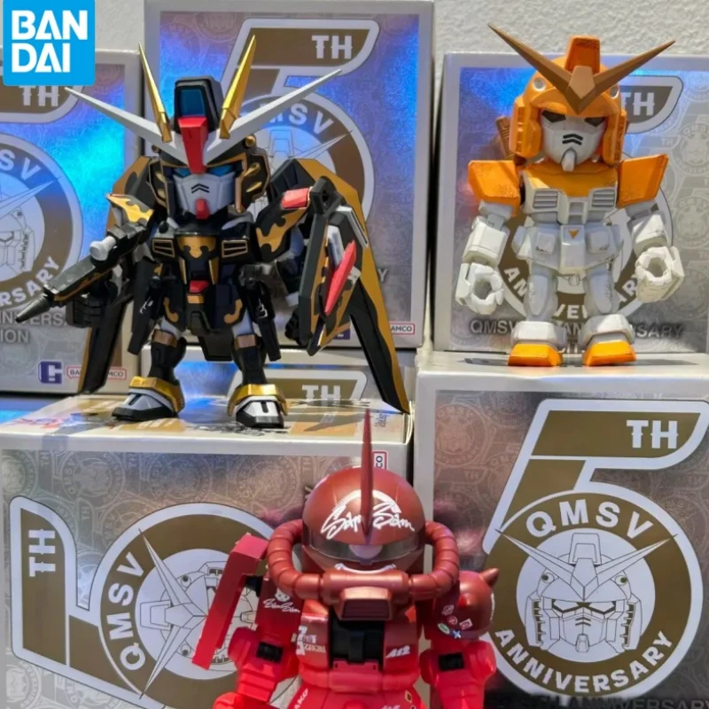 جديد حقيقي بانداي Qmsv Mini 5th الذكرى جمع صندوق أعمى الفنان روبوت مجاني Zaku هدايا مفاجأة رائعة ألعاب المهرجان #1