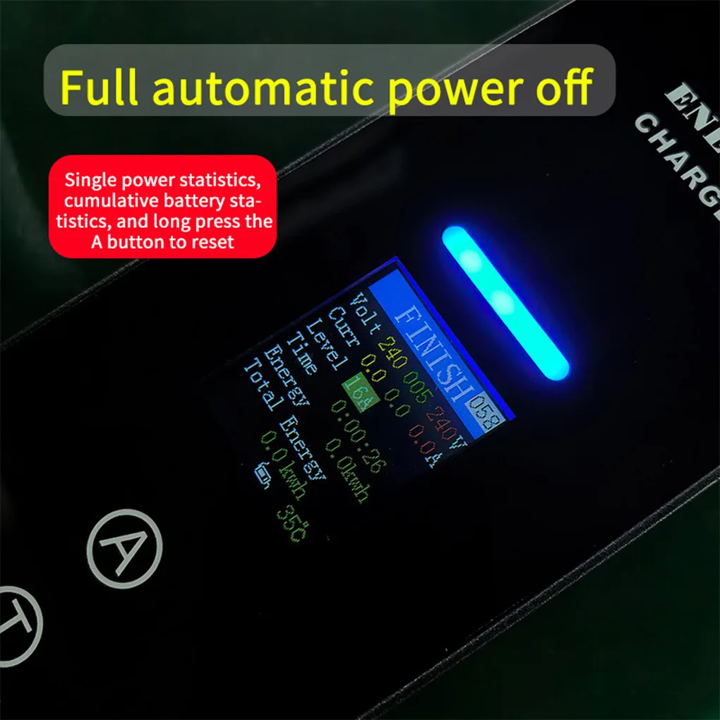 Портативное 3-фазное мобильное зарядное устройство для электромобилей типа 2, 11 кВт, 16 А, 5 м, зарядный кабель IEC 62196-2, зарядное устройство для электромобилей с ЖК-дисплеем и сумкой, британская вилка