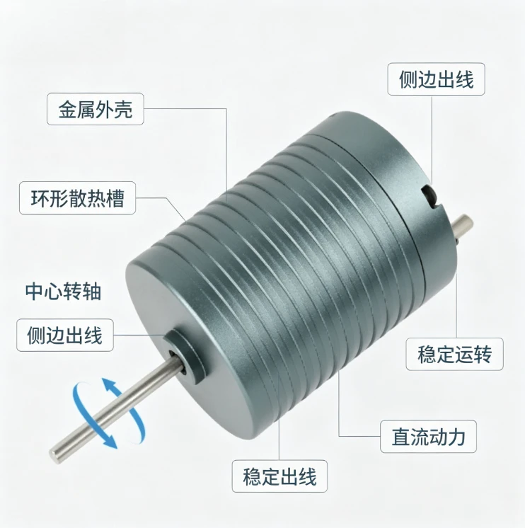 High Speed 370 Brushless Motor Integrated Drive N50UH Magnet 44K RPM Built-in ESC Round Coreless Upgrade RC Drone Power