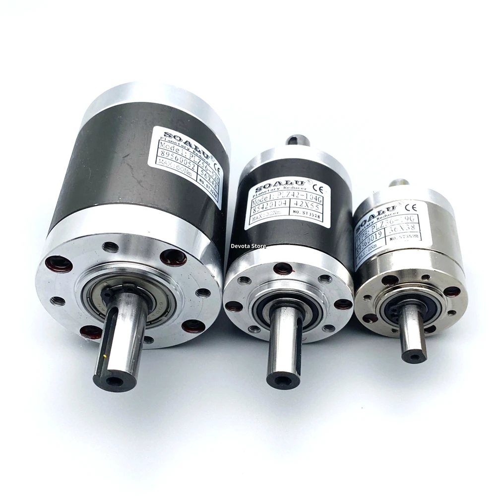 56MM 1:8-77 Gearbox Speed Increaser/Reducer Double shaft PLS56 Planetary gear box 56mm diameter