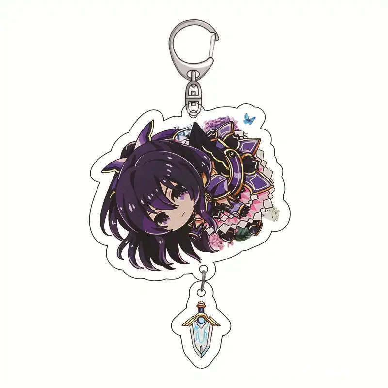 Anime DATE A LIVE Keychain Cosplay Cute Figure Tokisaki Kurumi Pendant Car Key Chain Bag Accessories Key Ring Jewelry Fans Gifts