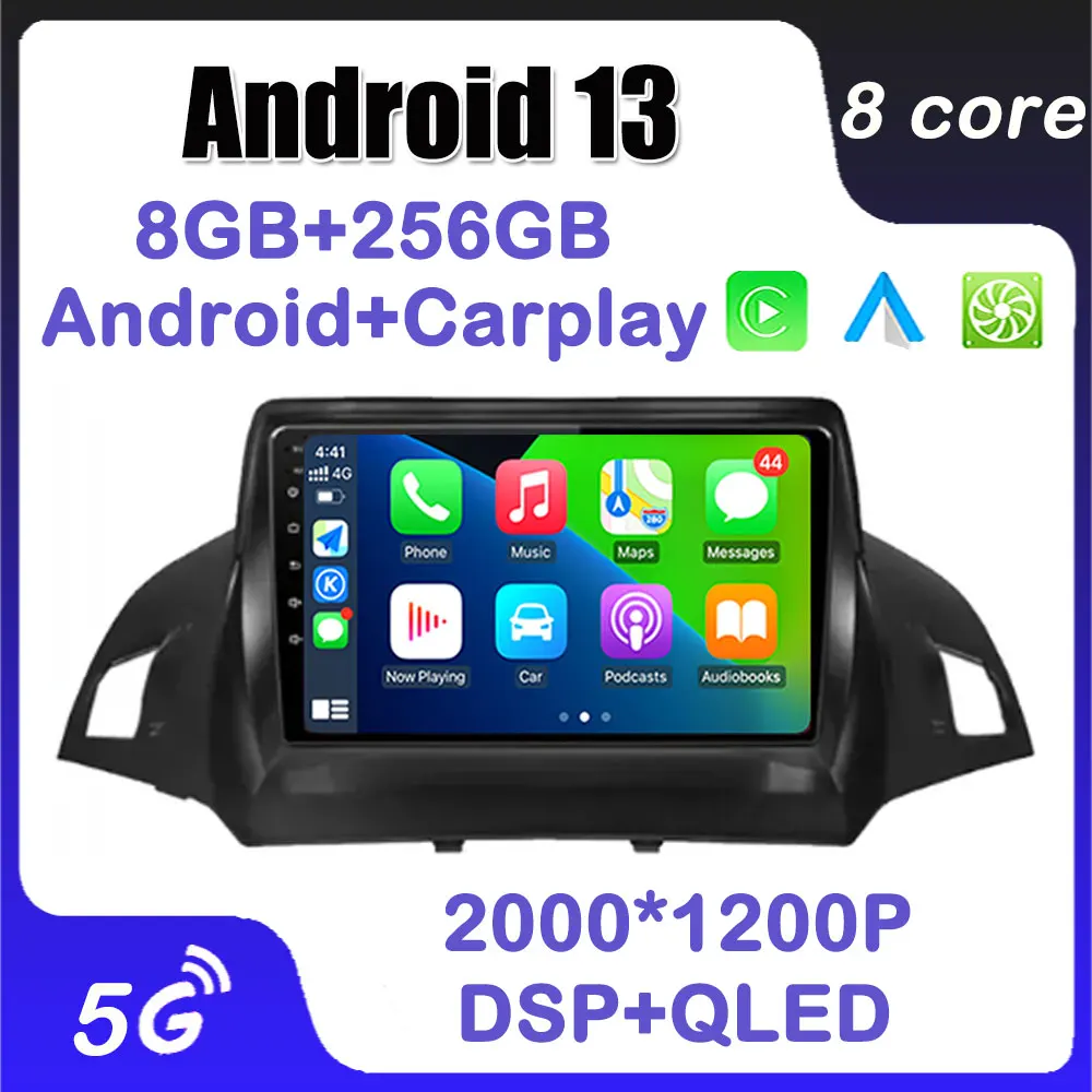 

Автомагнитола на Android 14 для Ford Kuga 2 Escape 3 2012 - 2019 с GPS-навигацией