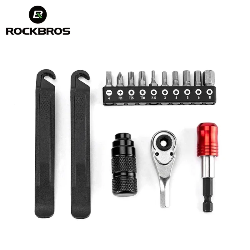 ROCKBROS Lokaler Versand Fahrrad-Reparatur-Werkzeugset Faltbares Kombinationsdesign Fahrrad-Reparaturkit Leichter Tragbarer 72-Zahn-Ratschenschlüssel-Satz Fahrrad-Wartungs-Werkzeugset