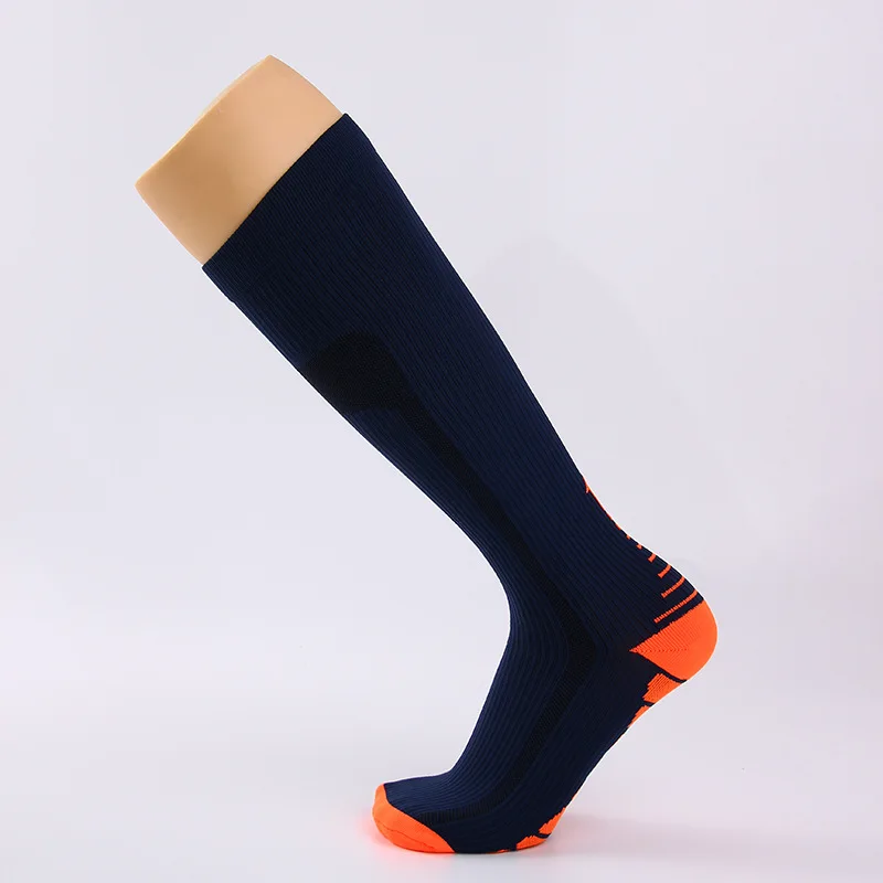 New Sports Compression Socks Multicolor Gradient Stockings Men Women Performance Woman Cycling Hockey Yoga Knee High