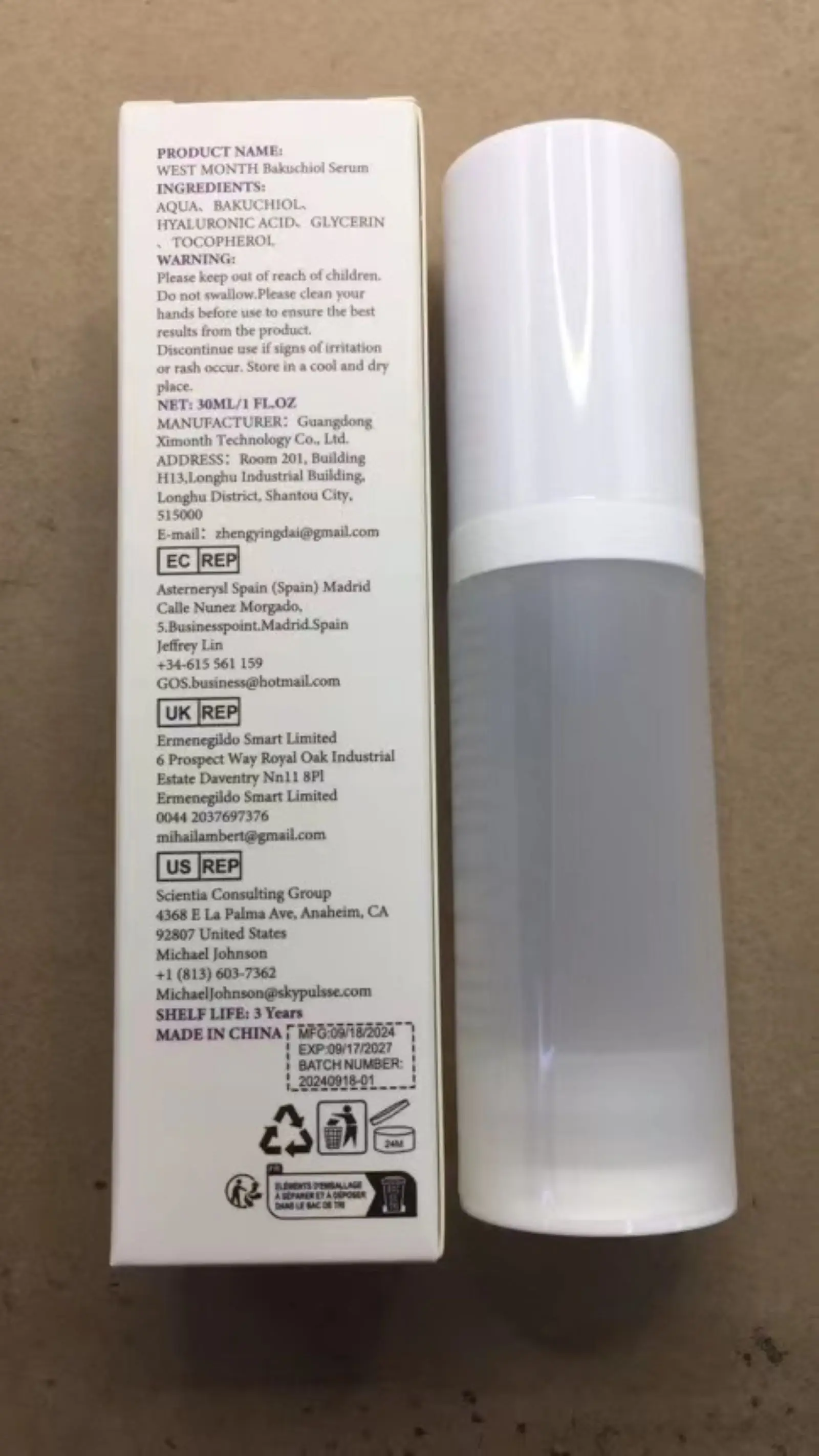 Bakuchiol Serum 5,000ppm - Natural Retinol Alternative, Anti-Aging Face Serum for Wrinkles & Fine Lines