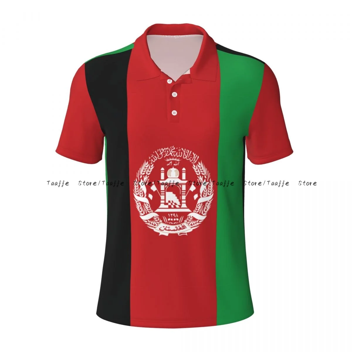 Afghanistan Flag Men's polo shirt collar T-shirt short sleeve casual street shirt