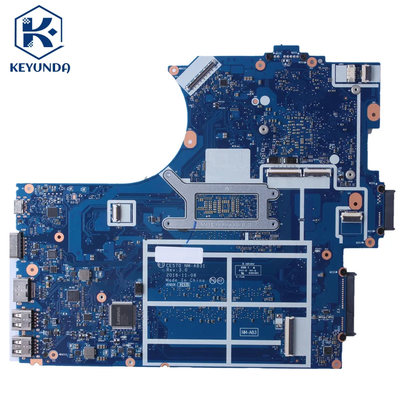 Imagem -05 - Placa-mãe para Lenovo Thinkpad E570 Laptop Mainboard Nm-a831 3865 i3 i5 i7 7th Gen Gtx940m 2g 01ep405 01hw724