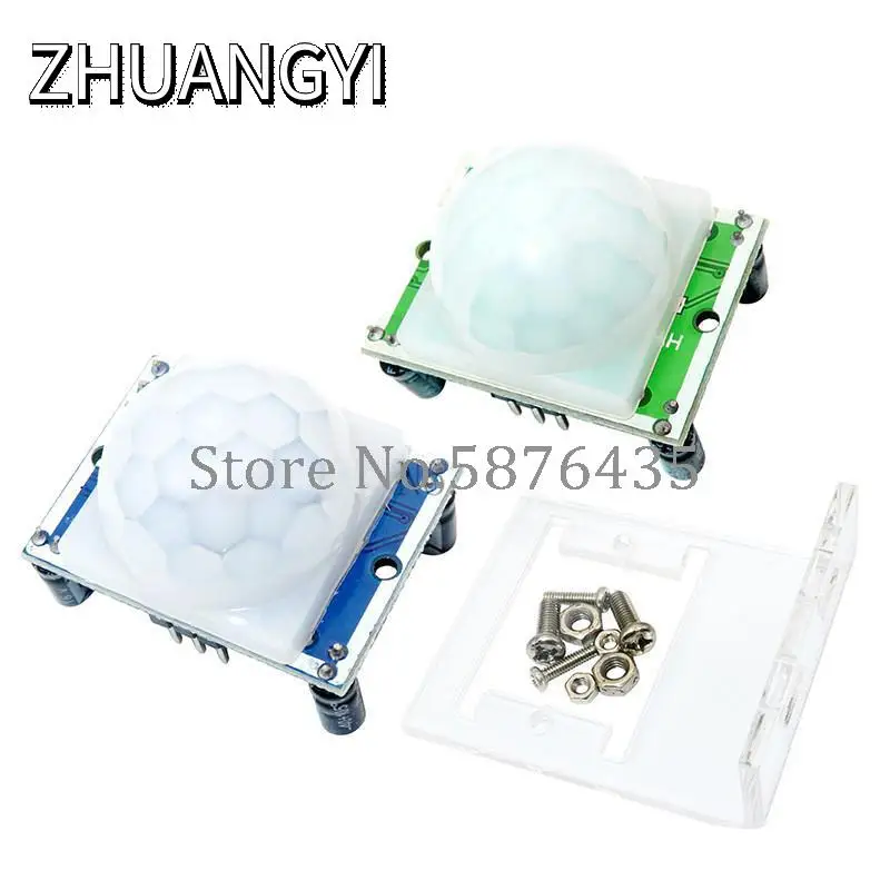 HC-SR501-módulo Detector de movimiento, dispositivo con soporte de módulo piroeléctrico infrarrojo, HC-SR505, AM312, SR602, ajuste de RCWL-0516