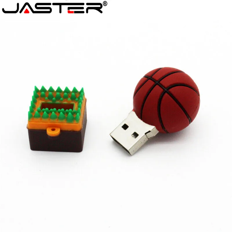 JASTER USB 2.0 플래시 메모리 스틱 축구 농구 미니 볼 usb 플래시 드라이브, 펜 드라이브 4GB 16GB 32GB 64GB 소년 선물 U 디스크