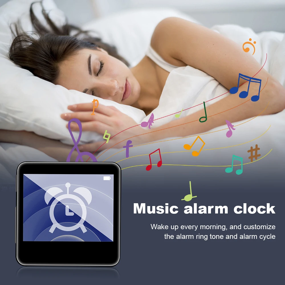 4GB 2.4 Inch Touch Screen Bluetooth 5.0 MP3 Player, HiFi Music Player with Speaker/FM Radio/Recorder/Ebook/Picture 2024 NEW