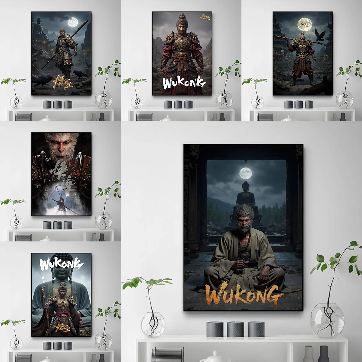 1PC Game Black Myth WuKong Poster Tableau Decoration Mural Wall Posters Room Decor Home Decorations Decorative Paintings Art the