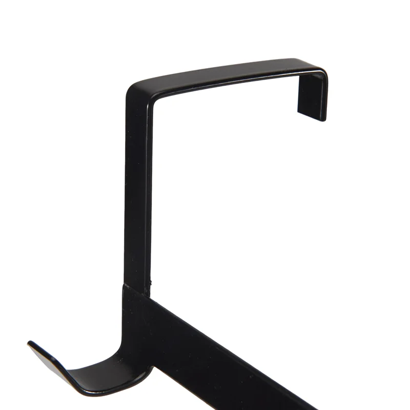 AB46-Smart Wide Over The Door Rack Gancho de hierro forjado Negro