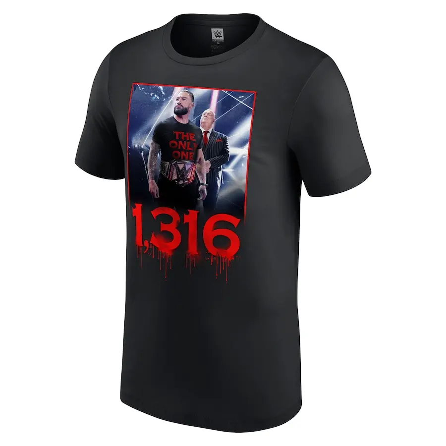 

Men's Black Paul Heyman&Roman Reigns T-Shirt Simple Stylish Loose Sweat Absorbing Breathable Suitable For Outdoor Sports