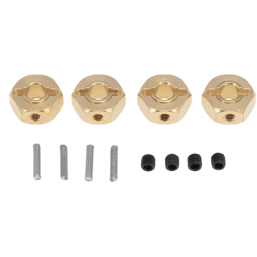 Brass 12mm Hex Hub Extended Adapter for 1/10 RC Crawler, 6/8/10mm Offset for Axial SCX10 III, Redcat GEN8, WRAITH