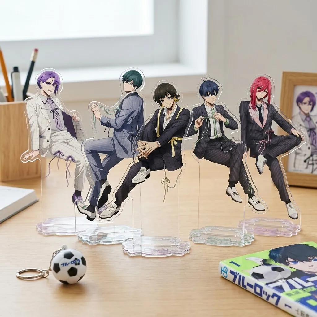 15cm Anime Blue Lock Acrylic Stand Figure Chibi Anime Standing Sign Model Plate Desk Decor Fans Gift Keychain