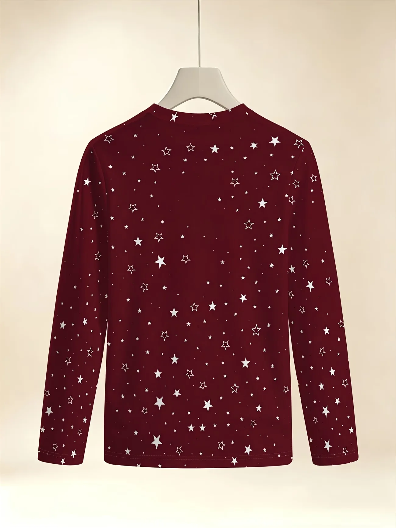 Long-sleeved, Crew-neck T-shirt Featuring A Cool, Stylish Cartoon Print