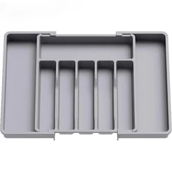 Black 、Gray 、White Drawer Organizer Expandable Utensil Tray for Kitchen Adjustable Flatware and Cutlery Holder Cutlery Organiser