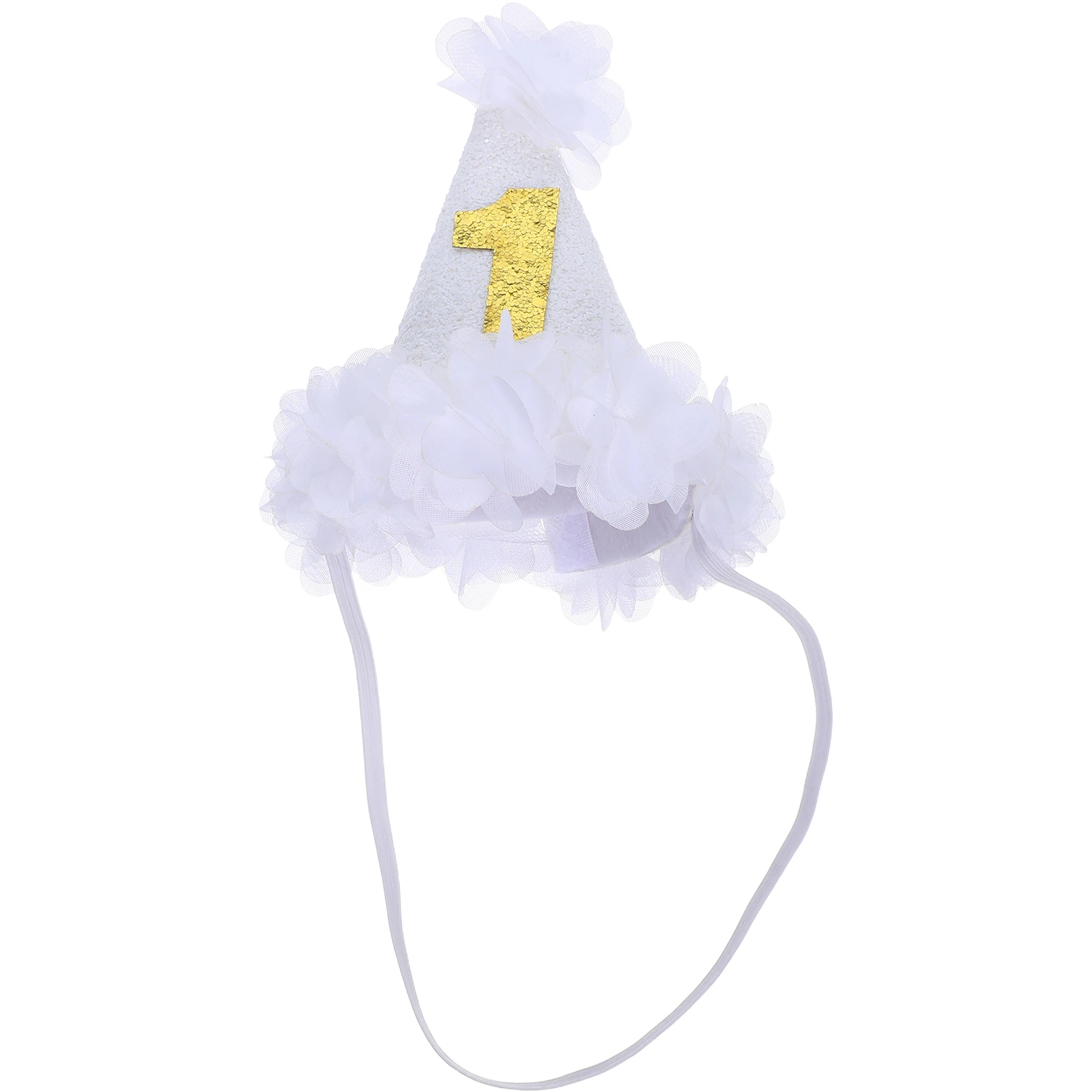 

First Birthday Crown Hat for Baby Girls Boys Lightweight Elastic Headband One Year Old Celebration Party Favor Photo Booth