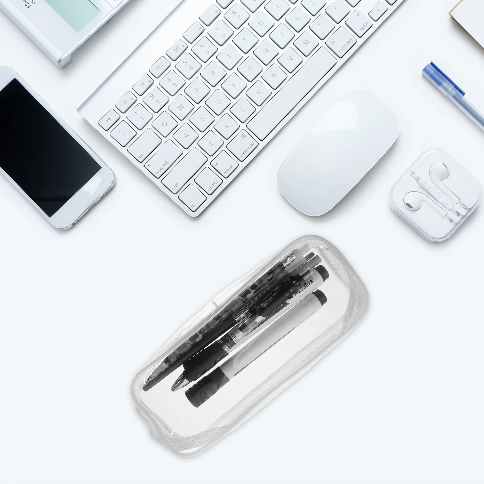 

3 шт., сумка для ручек из ПВХ, сумки для карандашей, большая емкость для хранения канцелярских принадлежностей, прозрачная многофункциональная кисть для офисных школьных принадлежностей