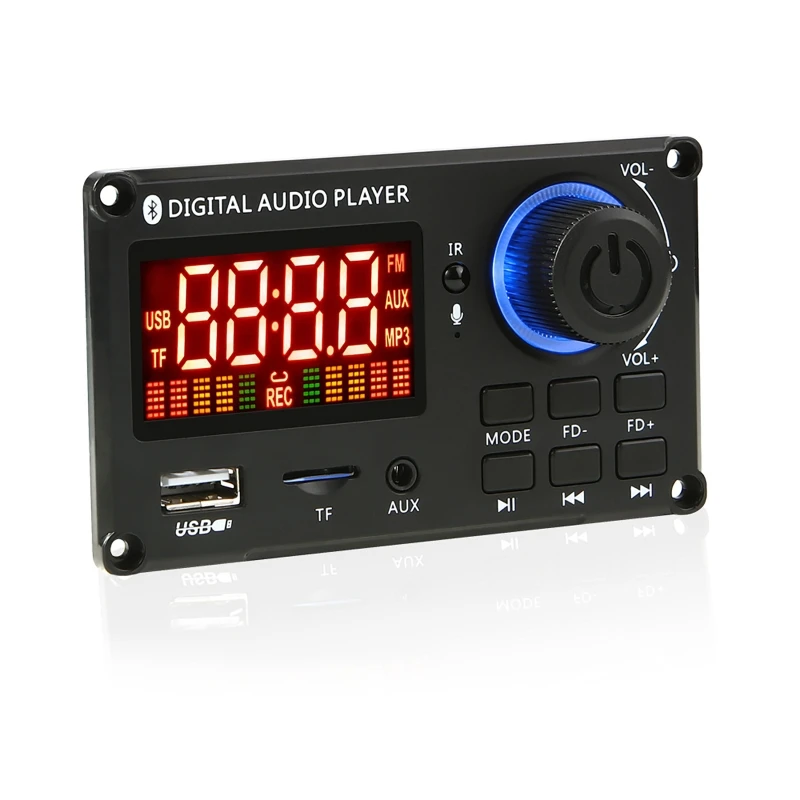 2x50W Bluetooth-comaptible 5.0 MP3 Decoders Decoding Board Modules 12V Car USB MP3 Player USB Remote Board Modules