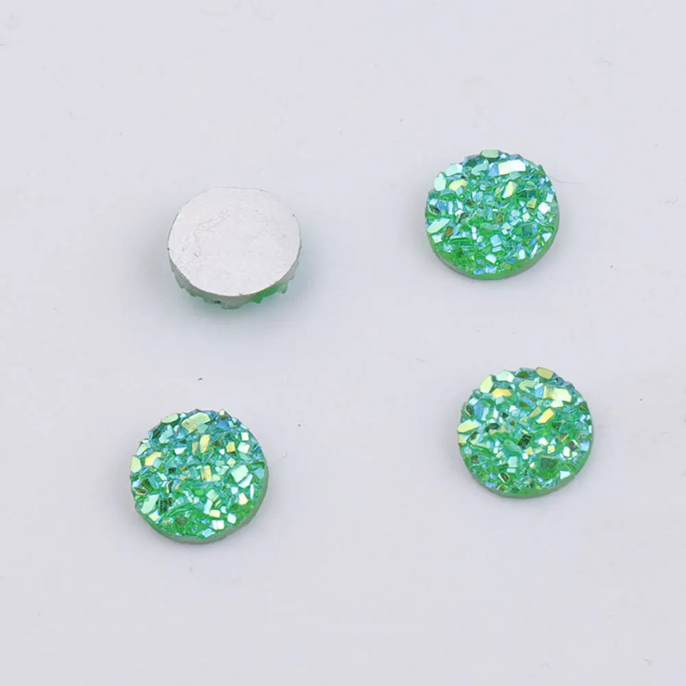 

100Pcs Resin Round Flat Back Rhinestones 8mm Mixed Color DIY Jewelry Accessories Earrings Bracelets Craft Supplies