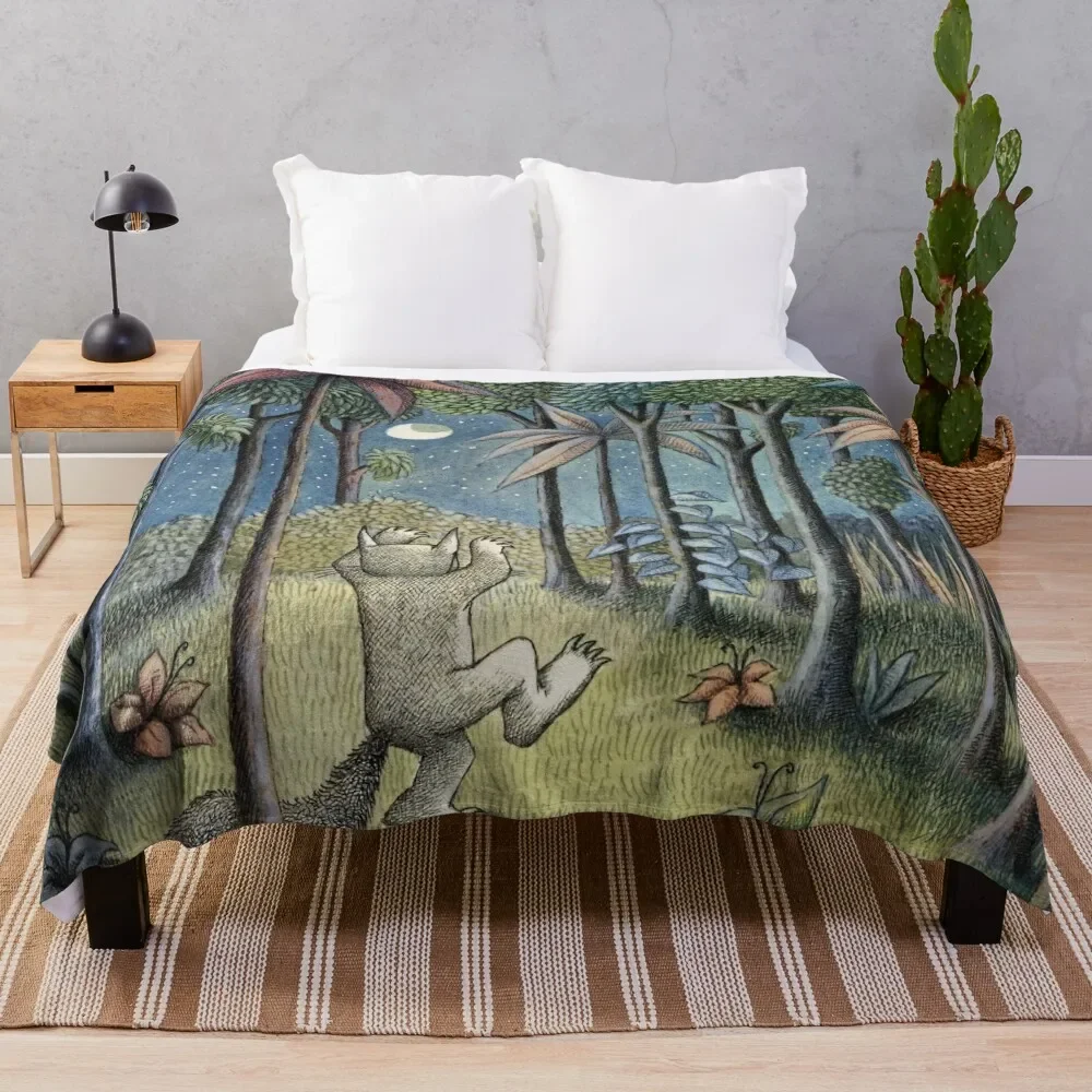 

Maurice Sendak Throw Blanket Soft Plaid Winter beds Moving blankets ands Blankets