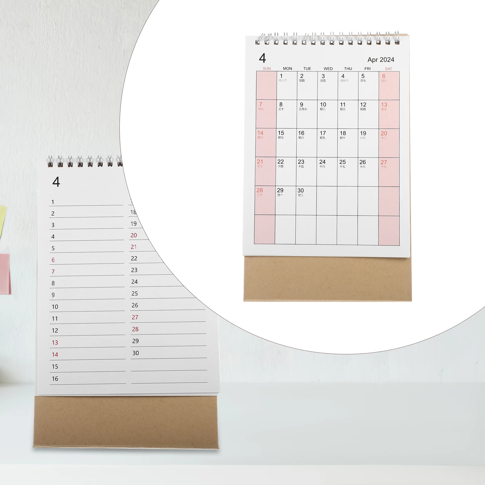

Sturdy Flip Desk Calendar 2024 Decorative Monthly Office Thick Paper Tabletop Standing Calendar For Home Conference Room