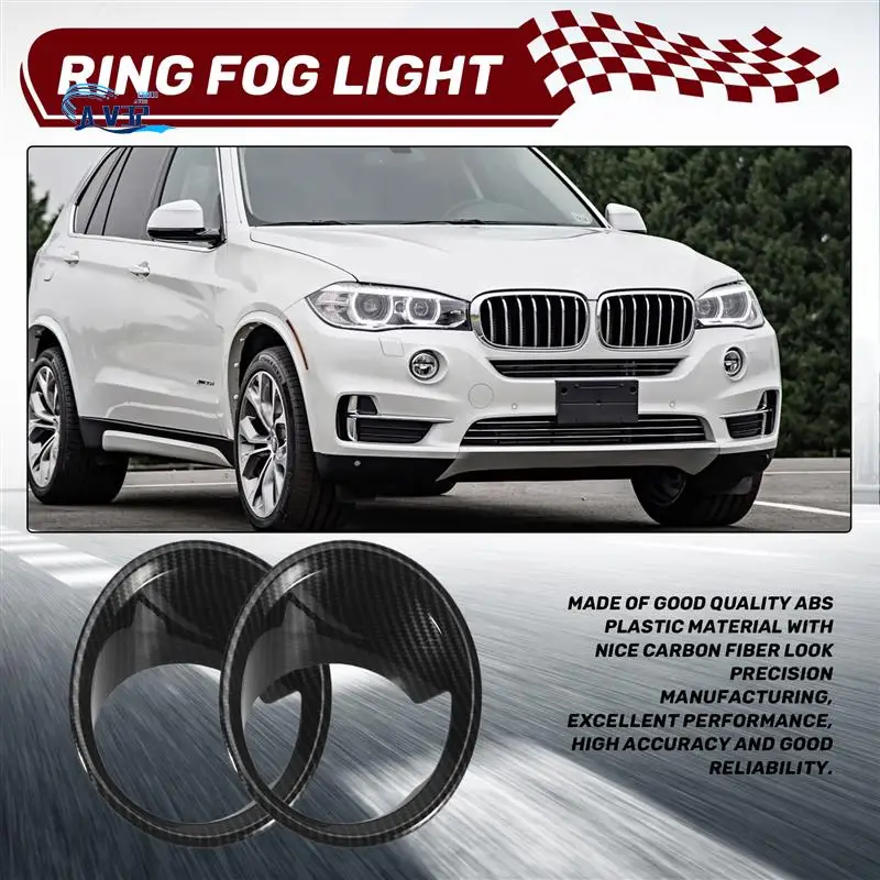 

AV32-углеродное волокно, 2 шт., накладка на переднюю противотуманную фару для BMW X5 F15 2014-2018