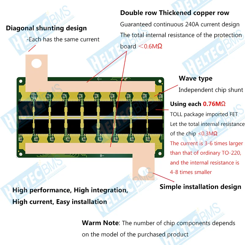 BMS 12 فولت 24 فولت 100A 150A 200A 300A 500A 600A bms Lifepo4/الحديد الفوسفات/الثلاثي بطارية ليثيوم حماية القسري المعادلة