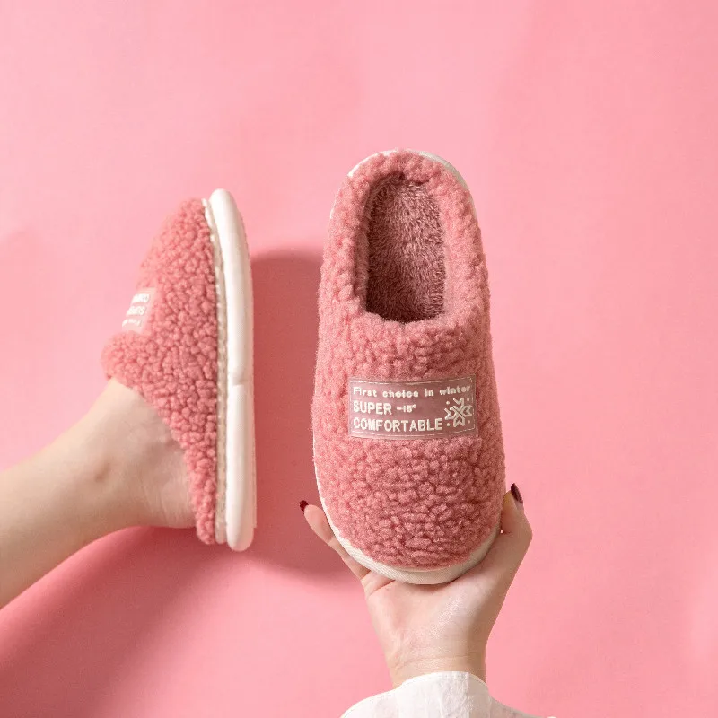 

shoes for women Fluffy slippers Home comfy Female Ladies Anti Skid Grip Non Slip Room Contton Plush Cozy Slide Indoor sponge