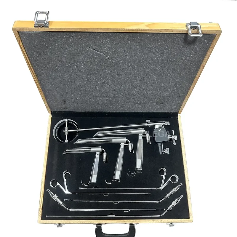 Pedestal Laryngoscope Set Micro Laryngeal Surgery ENT Instruments Endoscopic Diagnostic Tools Rigid