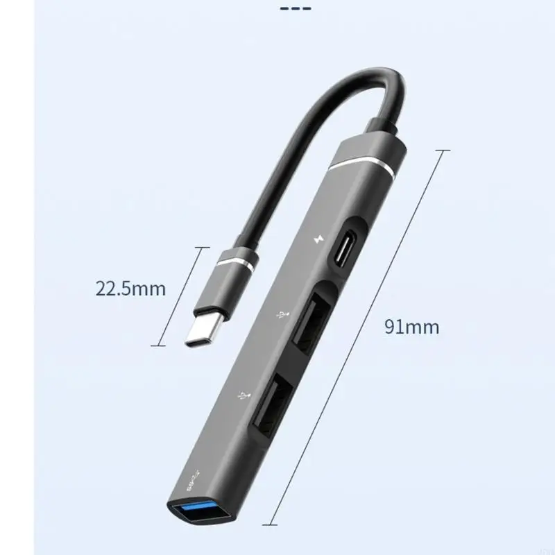 J78A USB3.0 Hub 4-port USB3.0 USB2.0 Type-C Extender USB PD Multi-splitter