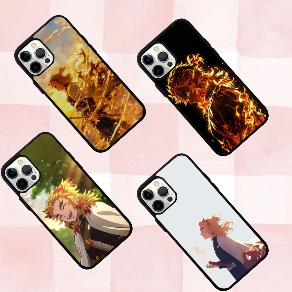 

K-Kyojuros Anime R-Rengokus Phone Case For IPhone16,se4,15,Pro,Max,Case14,Plus,13,12,11 Magesafe Magnetic Wireless Charge Cover