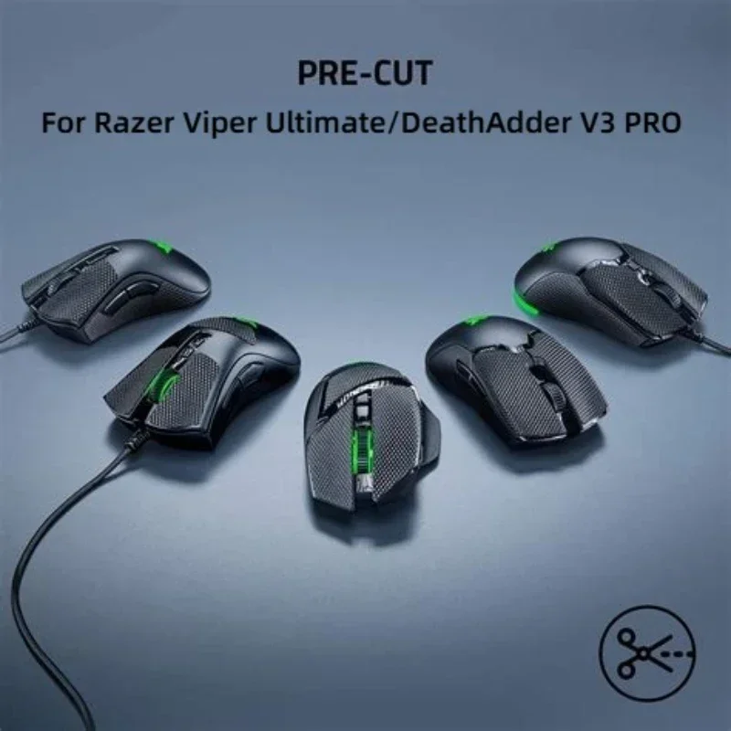 Sweat-proof Mouse Grip,For DeathAdder V3 Pro Pro-grade Anti-slip Tape That Stays Locked In For Marathon Sessions。
