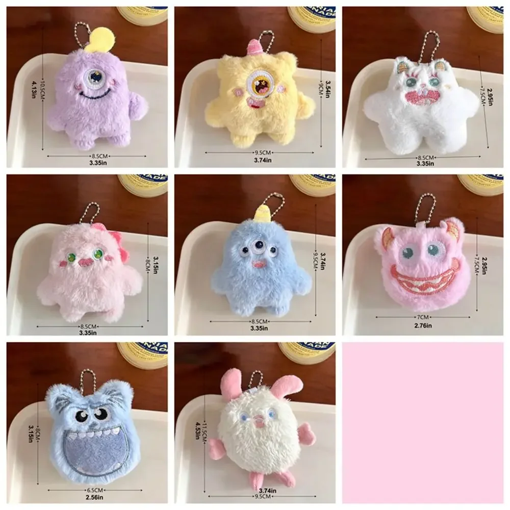 Colgante de muñeco mon-ster de nieve de peluche duradero, decoración de bolsos colgantes, llavero de mon-ster de nieve de peluche suave, colgante de bolso bonito y creativo