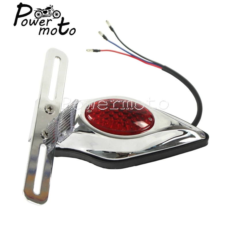 Motorcycle LED Teardrop Taillight Tear Drop Rear Tail Brake Stop Light Lamp For Honda Kawasaki Vulcan Road Star VTX VN Cruiser