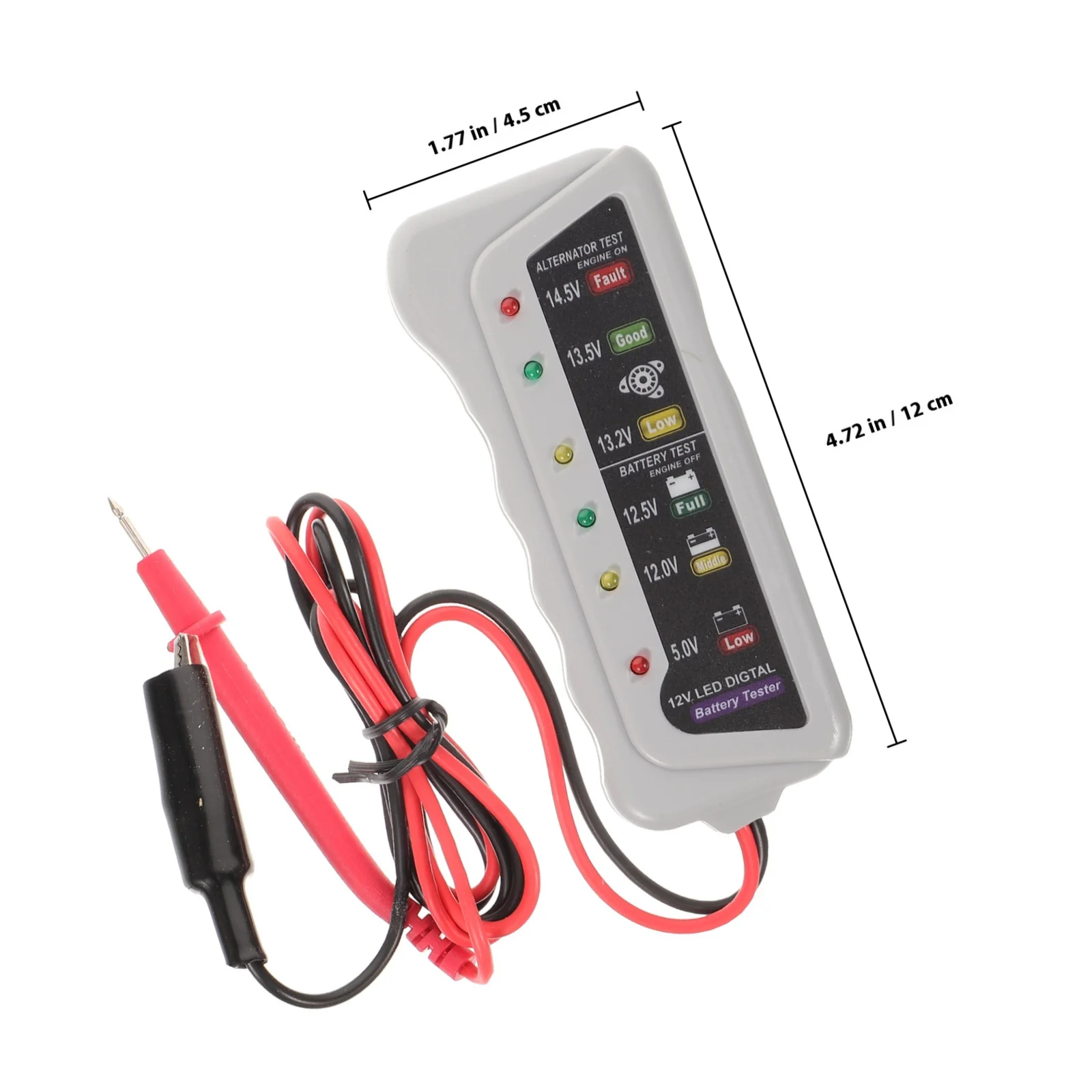 1pc Tester For 12V Car Motorcycle Automotive System Analyzer Fast Diagnostic Tool Led Voltage Checker