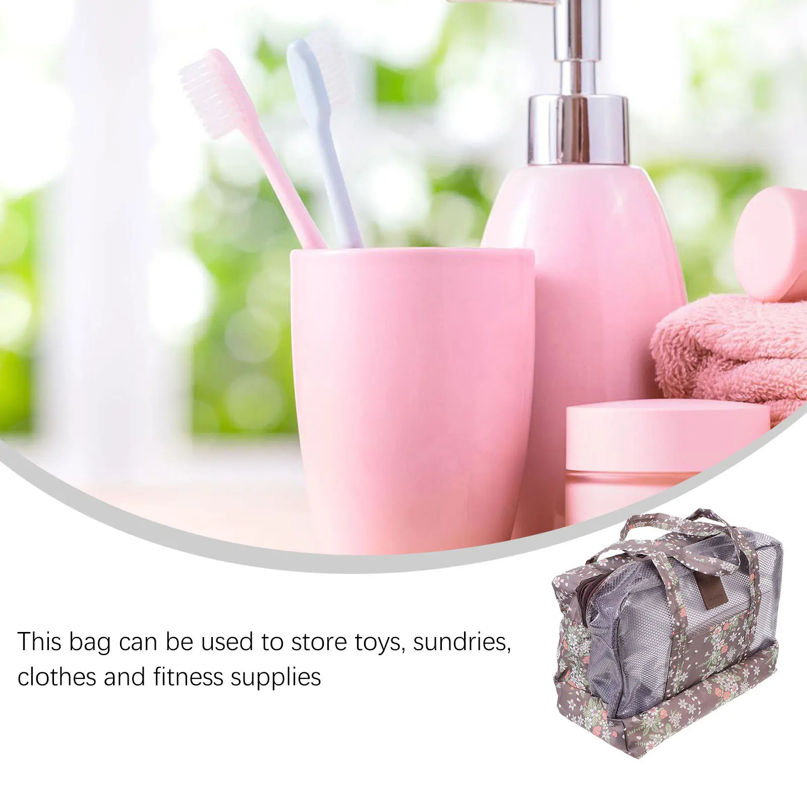 1Pcs Beach Swimming Bag Premium Waterproof Foldable Tote Bag Light Convenient Carry Storage Pouch for Clothes Cosmetics Beach