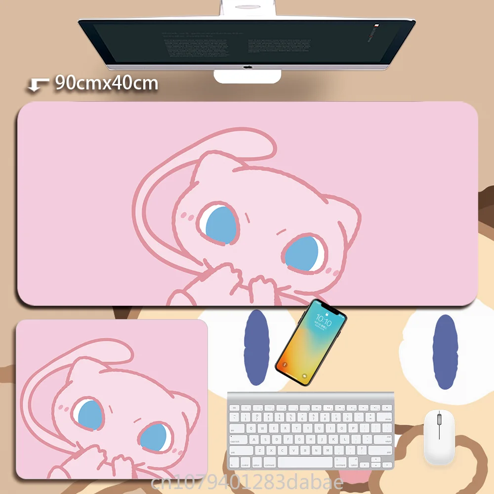 Alas Meja Anak Perempuan Pikachu Alas Mouse Lucu Alas Keyboard Pokémon Kulit Alas Meja Lucu Super Tampan Aksesori Komputer PC Game Con