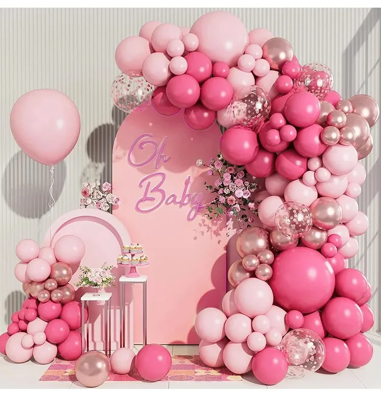 VIKAMA Einfarbiger Bogen-Hintergrundbezug, für Babyparty, Hochzeit, Verlobung, Geburtstag, Abschlussfeier, Partydekoration – Detail 12