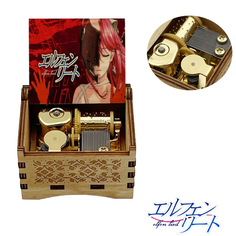 Anime Elfen Lied – Der goldene Musikautomat mit Lilienmotiv: Ein Geschenk, das berührt
