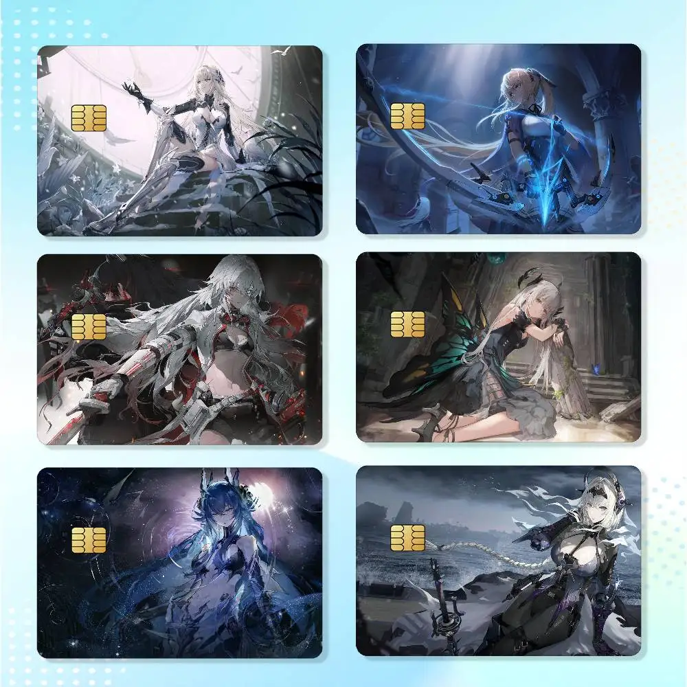 Game P-Punishing Gray Raven Waterproof Card Stickers For Credit Cards Debit Cards And Transit Cards 4pcs