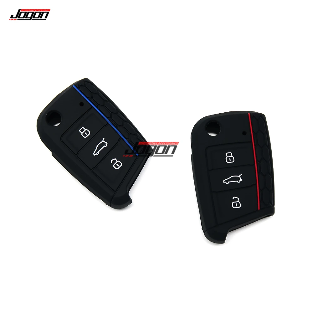 Car Key Case Shell Smart Key Cover Fob Case Holder Silicone For VW Volkswagen Golf MK7 GTI Golf 7 Golf 7.5 GTI R GTE GTD Tiguan