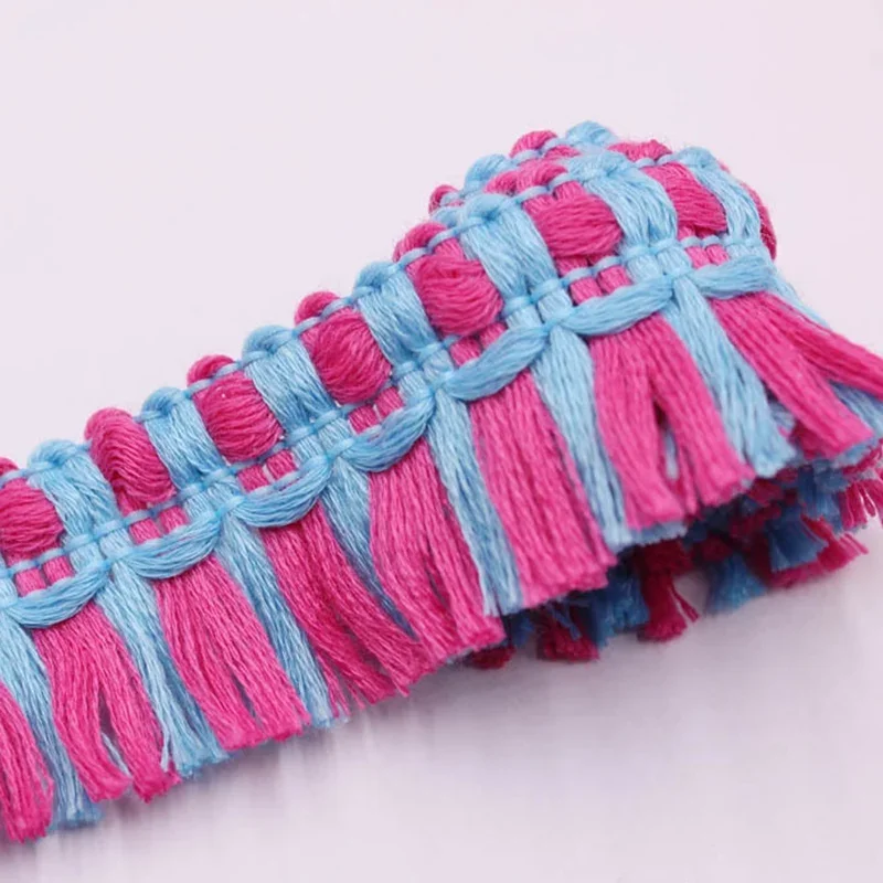 1 Yard Seidenquasten-Fransenband, Spitzenband für DIY-Besatz, Stickerei, Spitzenstoff, Nähen, Vorhänge, Kleider, Handwerkszubehör – Detail 7