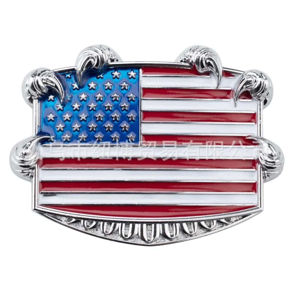 American Flag and Eagle Talons Belt Buckle Haliaeetus Leucocephalus