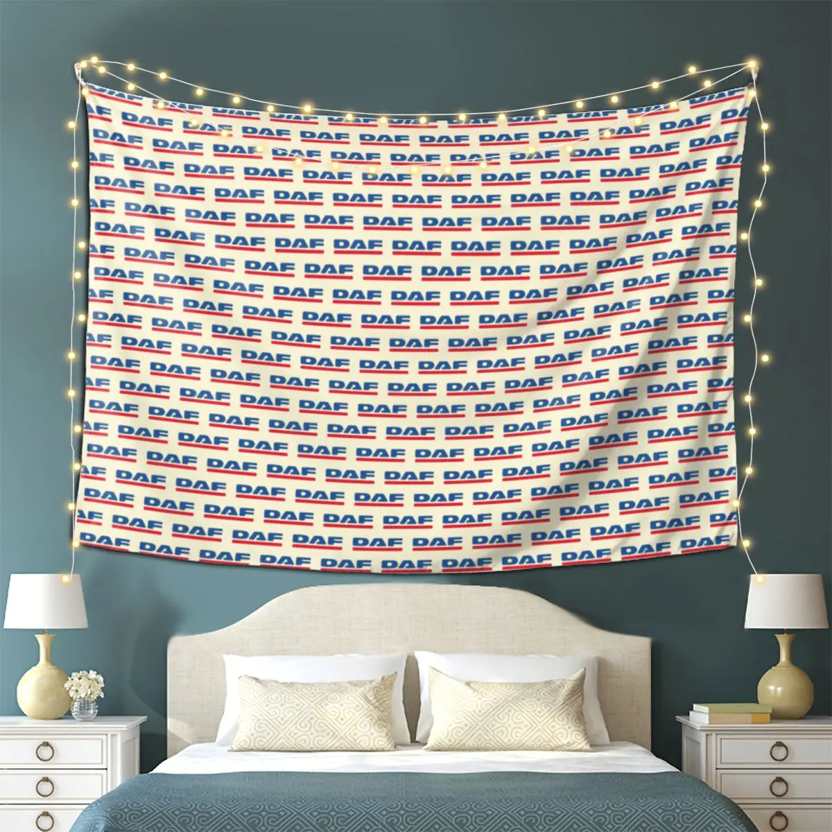 

DAF Logo Tapestry Wall Hanging Aesthetic Home Decoration Tapestries for Dorm Room