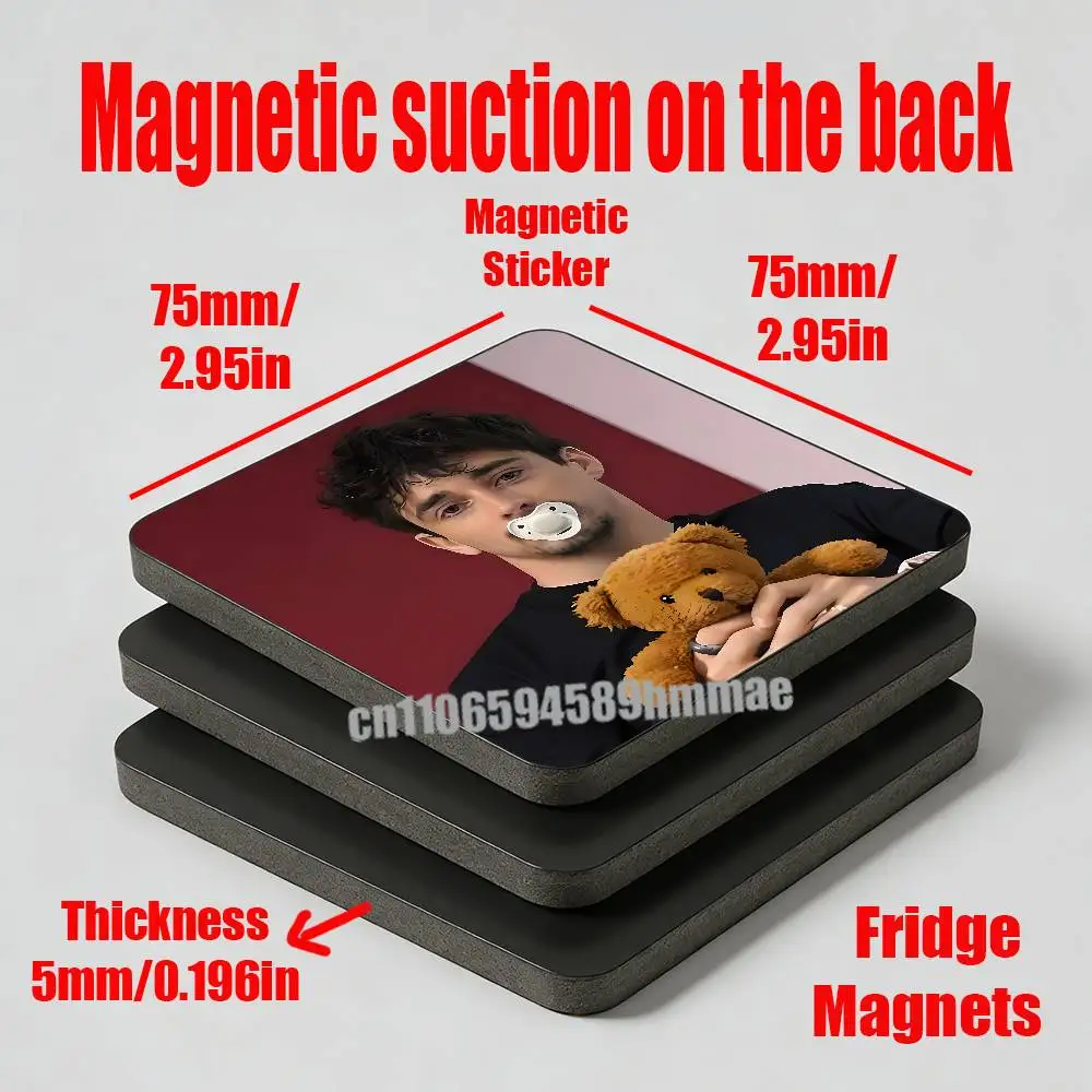 For C-Charles Leclerc Fridge Freezer Refrigerator Magnets Kitchen Metal Cabinet Magnetic Sticker Card